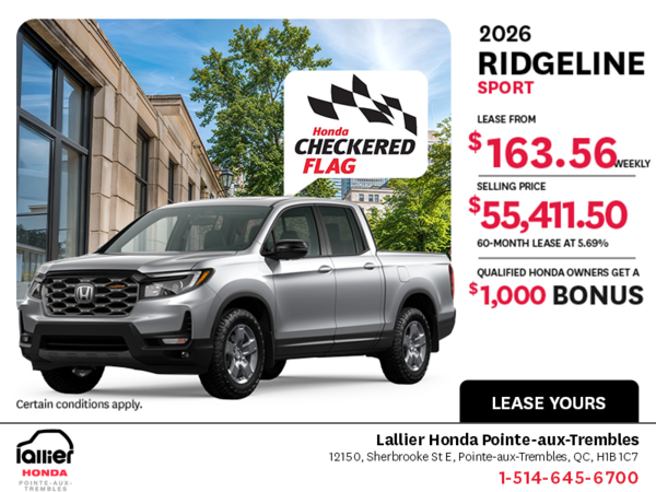 Get the 2026 Honda Ridgeline!