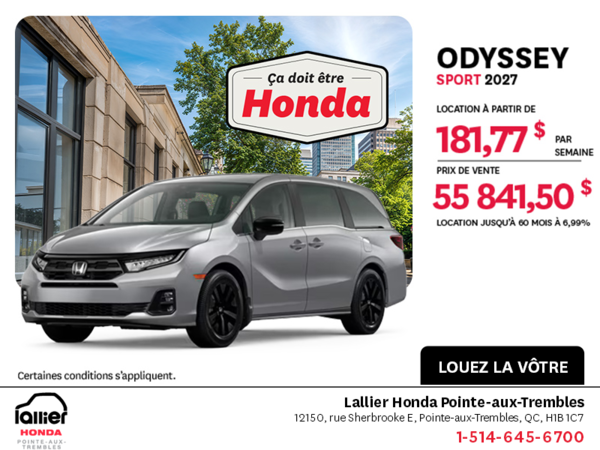 Honda Odyssey 2027