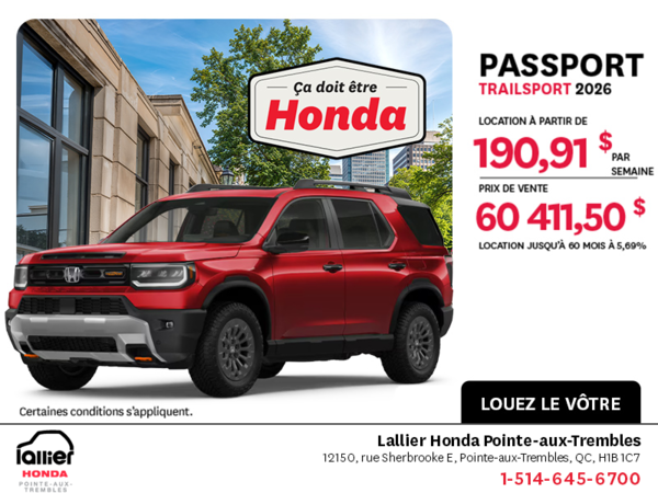 Honda Passport 2026