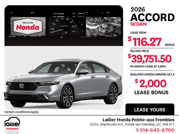 Get the 2026 Honda Accord!