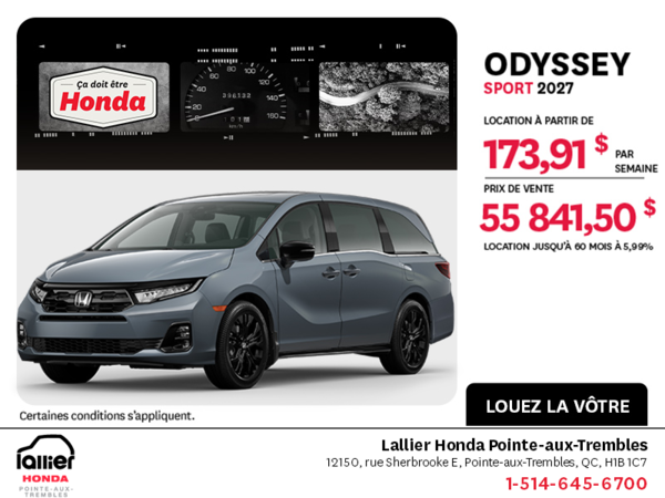 Honda Odyssey 2027