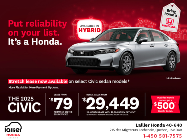 Get the 2025 Honda Civic!