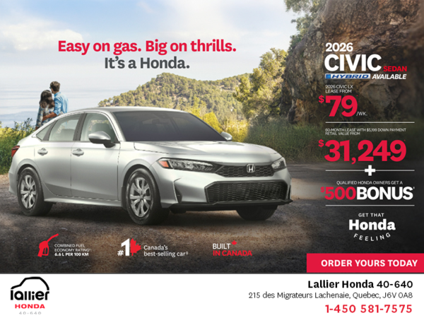 Get the 2026 Honda Civic Sedan Hybrid!