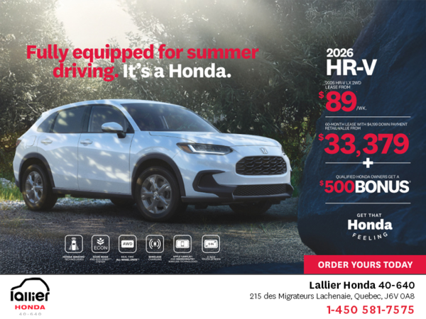 Get the 2026 Honda HR-V!