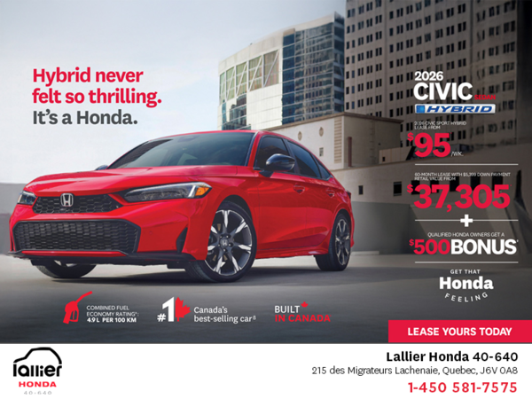 Get the 2026 Honda Civic Sedan Hybrid!
