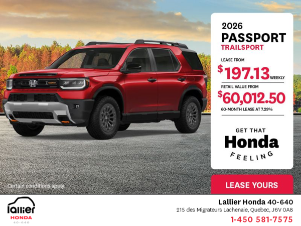 Get the 2026 Honda Passport!