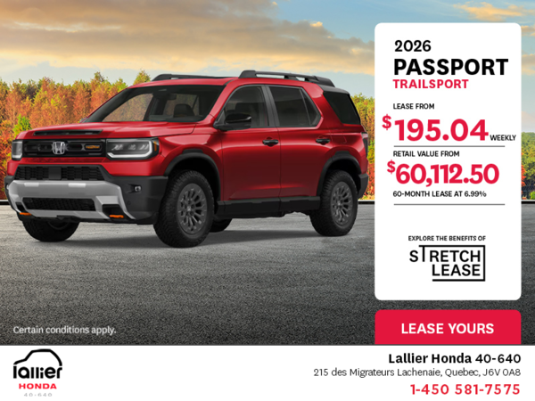 Get the 2026 Honda Passport!