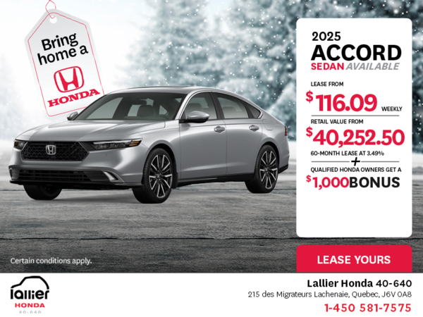 Get the 2025 Honda Accord!