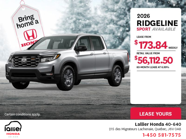 Get the 2026 Honda Ridgeline!