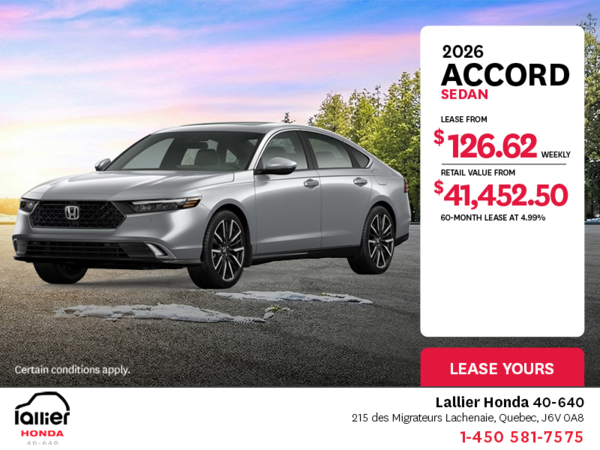 Get the 2026 Honda Accord!