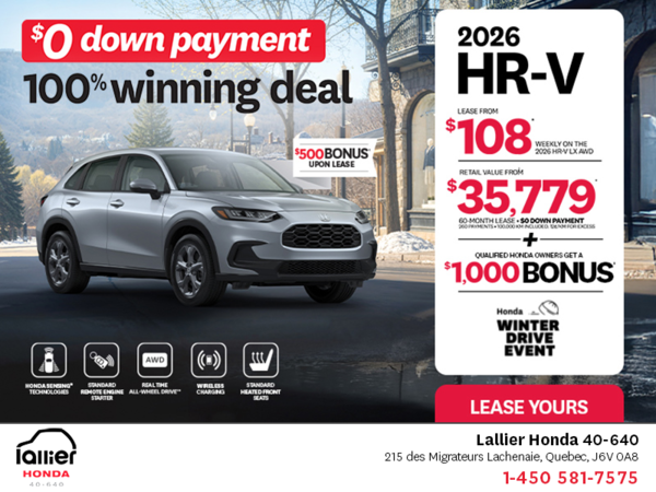 Get the 2026 Honda HR-V!