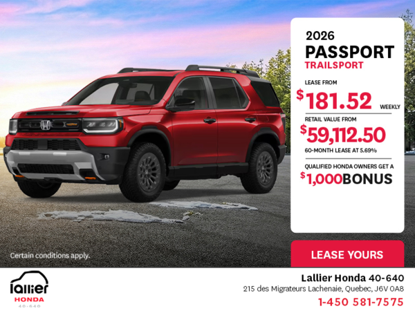 Get the 2026 Honda Passport!