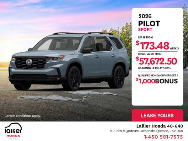Get the 2026 Honda Pilot!