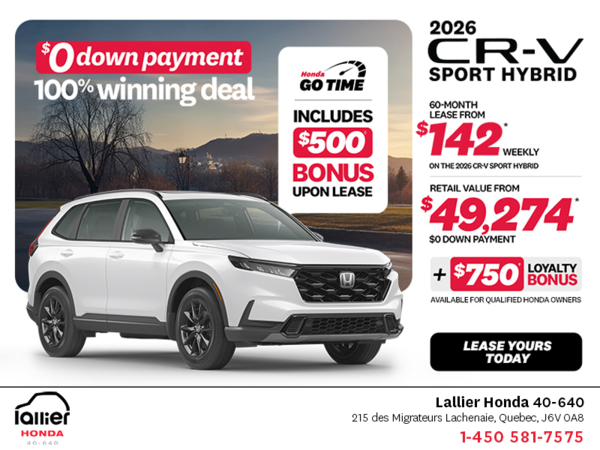 Get the 2026 Honda CR-V Hybrid!
