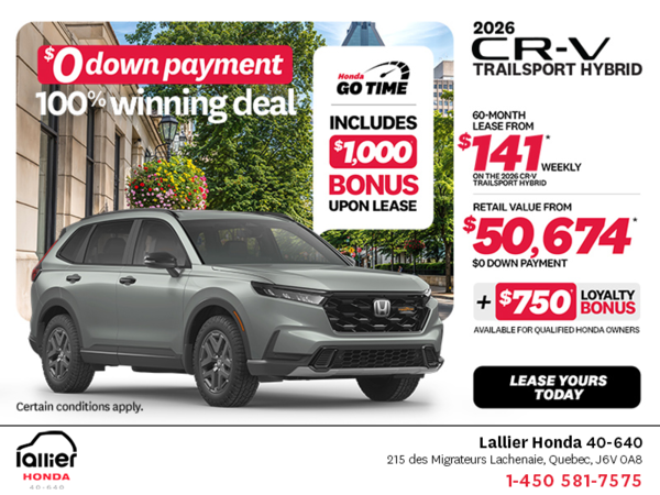 Get the 2026 Honda CR-V Hybrid!