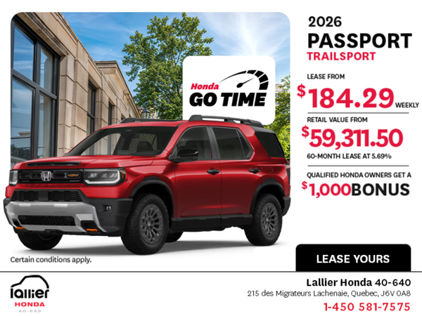 Get the 2026 Honda Passport!