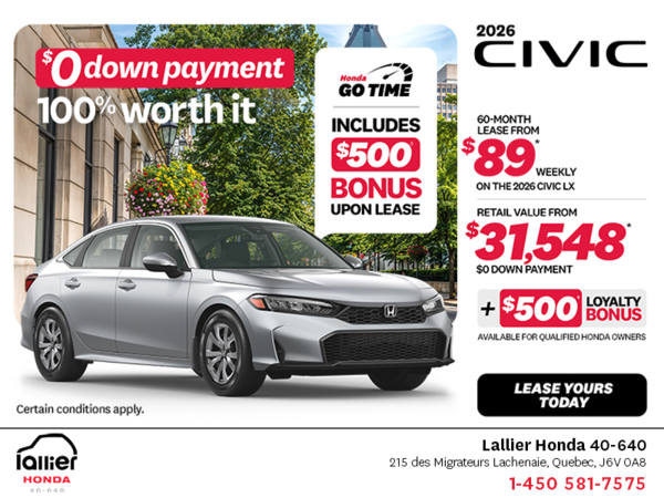 Get the 2026 Honda Civic!