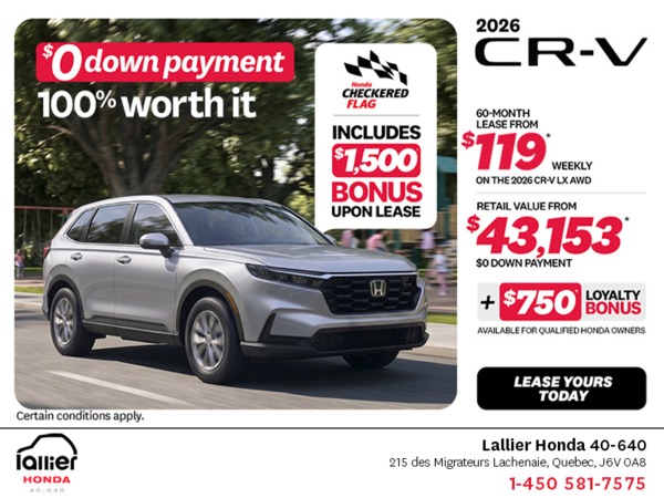 Get the 2026 Honda CR-V!