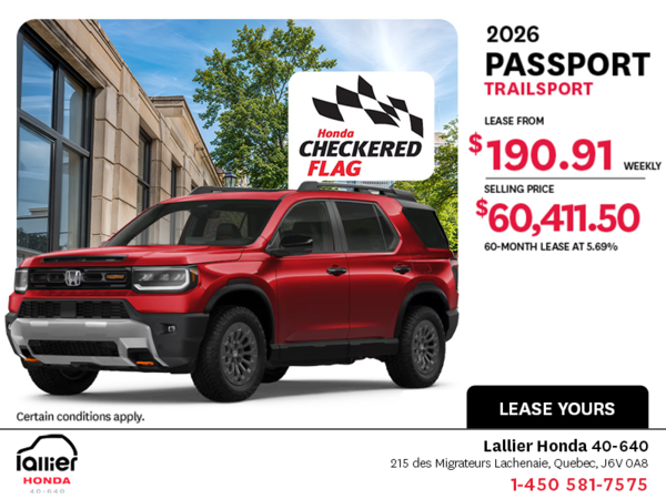 Get the 2026 Honda Passport!