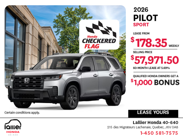 Get the 2026 Honda Pilot!
