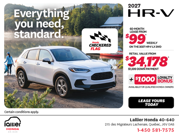 Get the 2027 Honda HR-V!