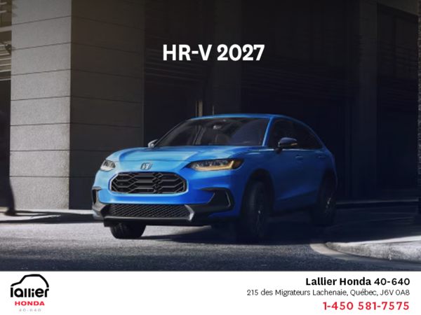 Obtenez la Honda HR-V 2027!
