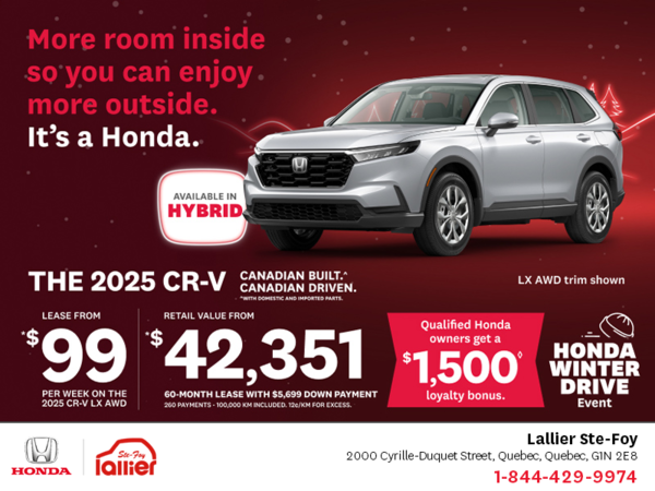 Get the 2025 Honda CR-V!