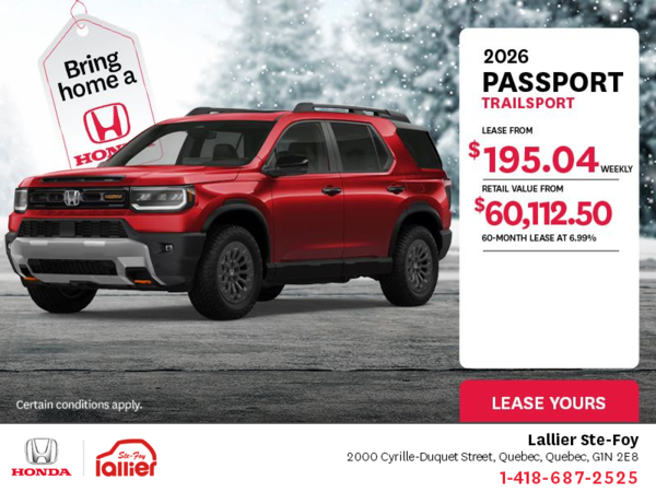 Get the 2026 Honda Passport!