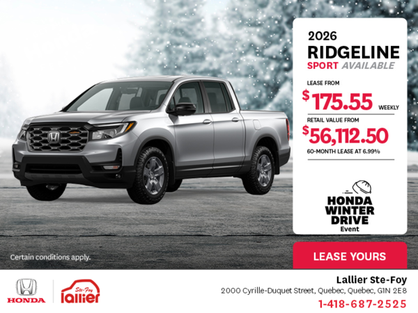 Get the 2026 Honda Ridgeline!