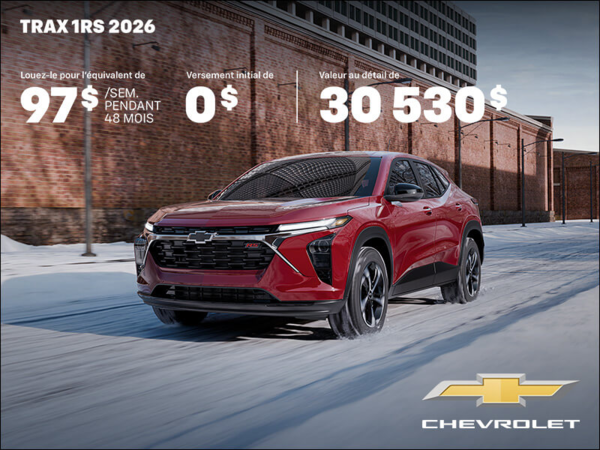 Procurez-vous le Chevrolet Trax 2026