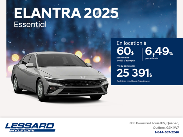 Procurez-vous le Hyundai Elantra 2025