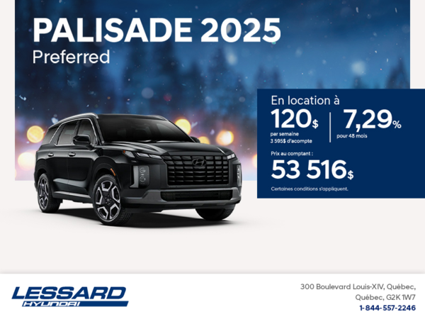 Procurez-vous le Hyundai Palisade 2025