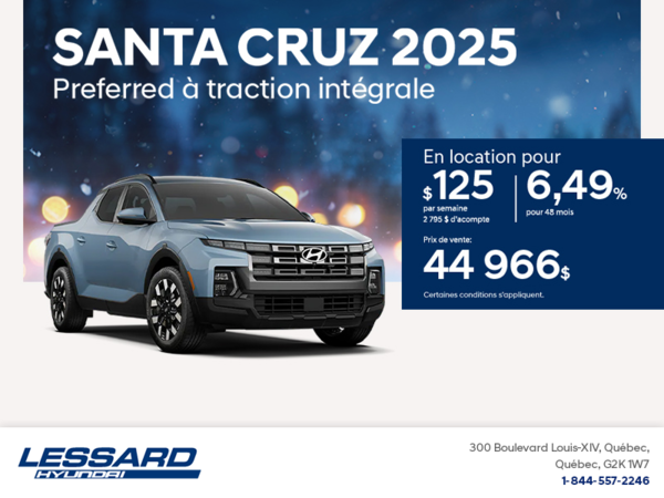 Procurez-vous le Hyundai Santa Cruz 2025