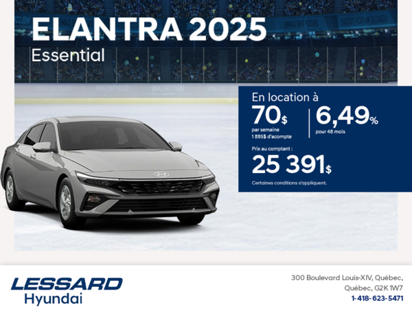 Procurez-vous le Hyundai Elantra 2025
