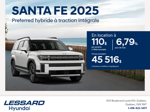 Procurez-vous le Hyundai Santa Fe 2025
