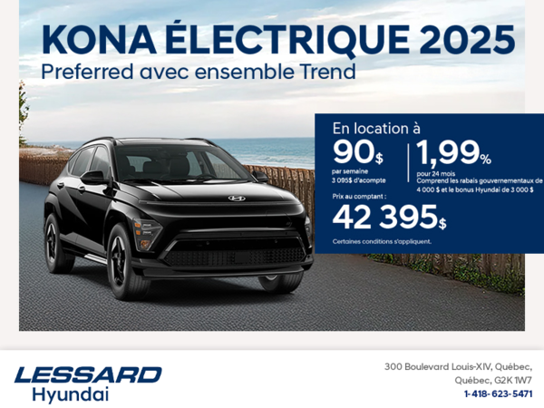 Procurez-vous le Hyundai Kona Electric 2025