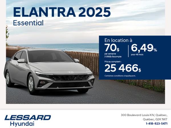 Procurez-vous le Hyundai Elantra 2025