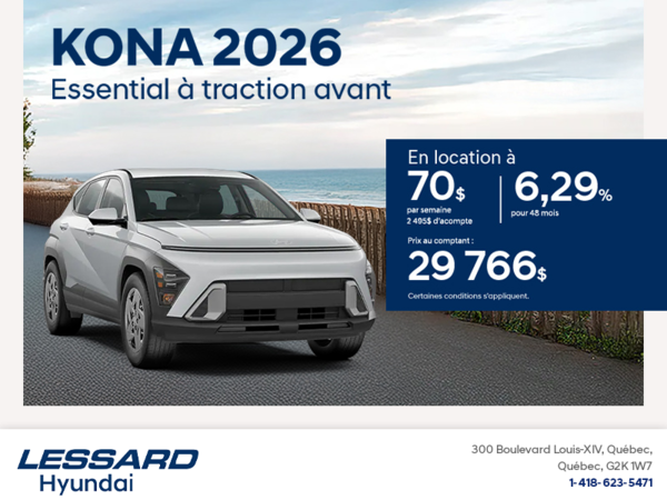 Procurez-vous le Hyundai Kona 2026