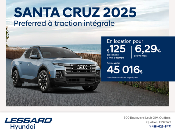 Procurez-vous le Hyundai Santa Cruz 2025