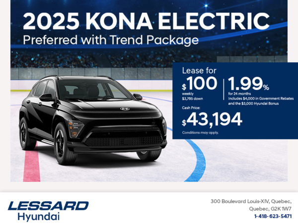 Get the 2025 Hyundai KONA Electric