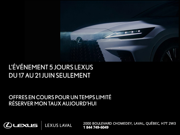 Événement 5 jours Lexus