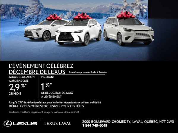 Événement Célébrez Décembre Lexus
