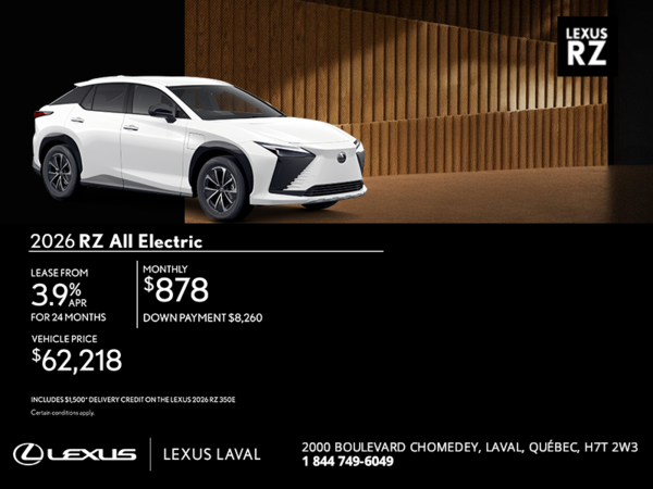 2026 Lexus RZ All Electric