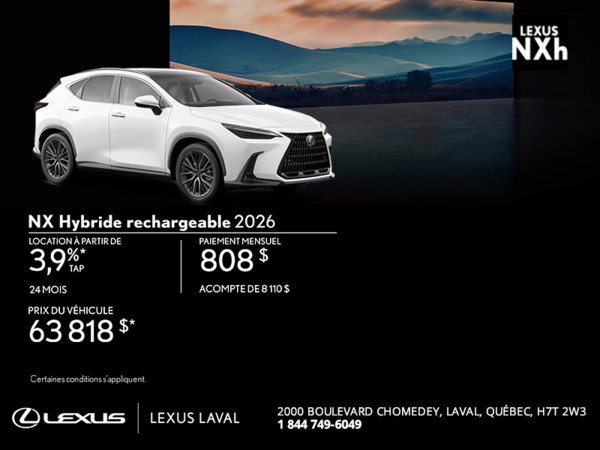 Lexus NX Hybride Branchable 2026
