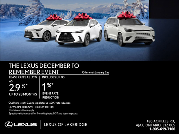 Lexus December to Remember Event