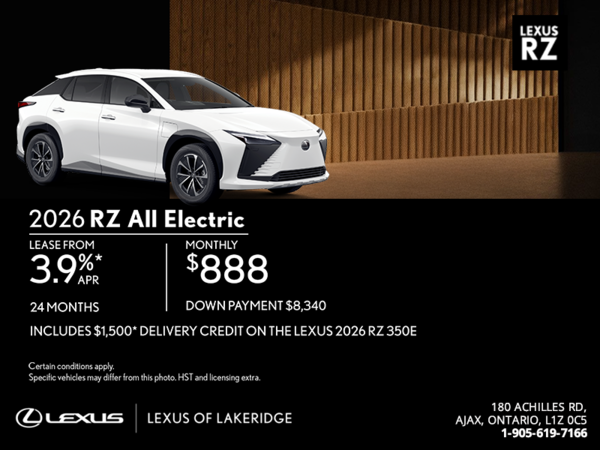 2026 Lexus RZ All Electric