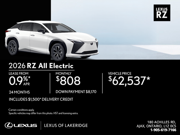 2026 Lexus RZ All Electric