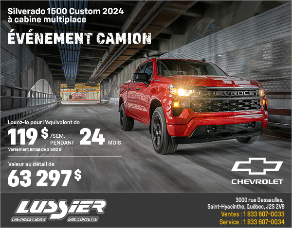 Procurez-vous le Chevrolet Silverado 1500 Custom 2024