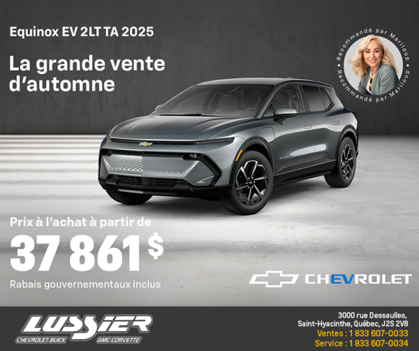 Procurez-vous le Chevrolet Equinox EV 2025