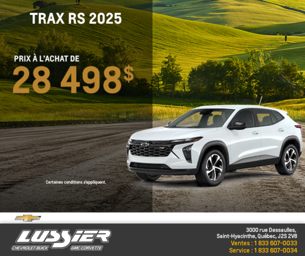 Procurez-vous le Chevrolet Trax 2025